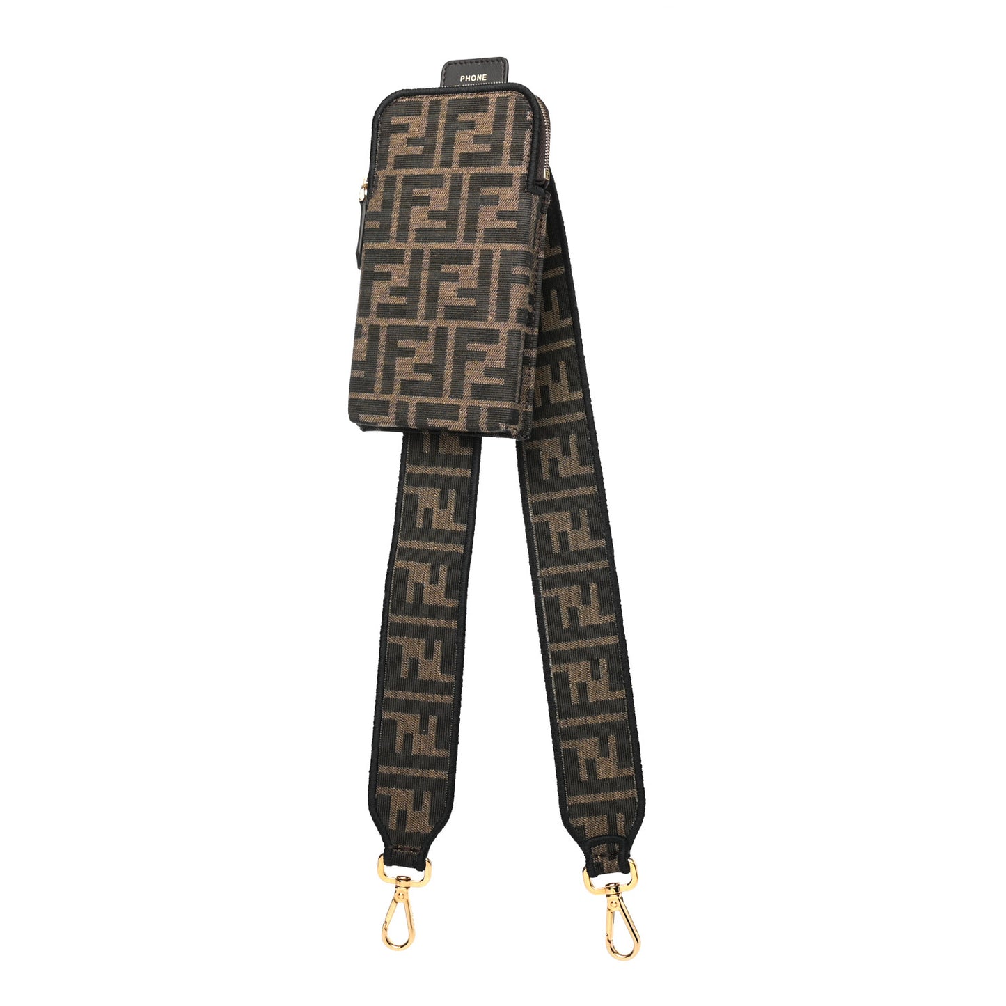 Fabric Jacquard FF 1974 Cell Pocket Strap You Tobacco Moro Black