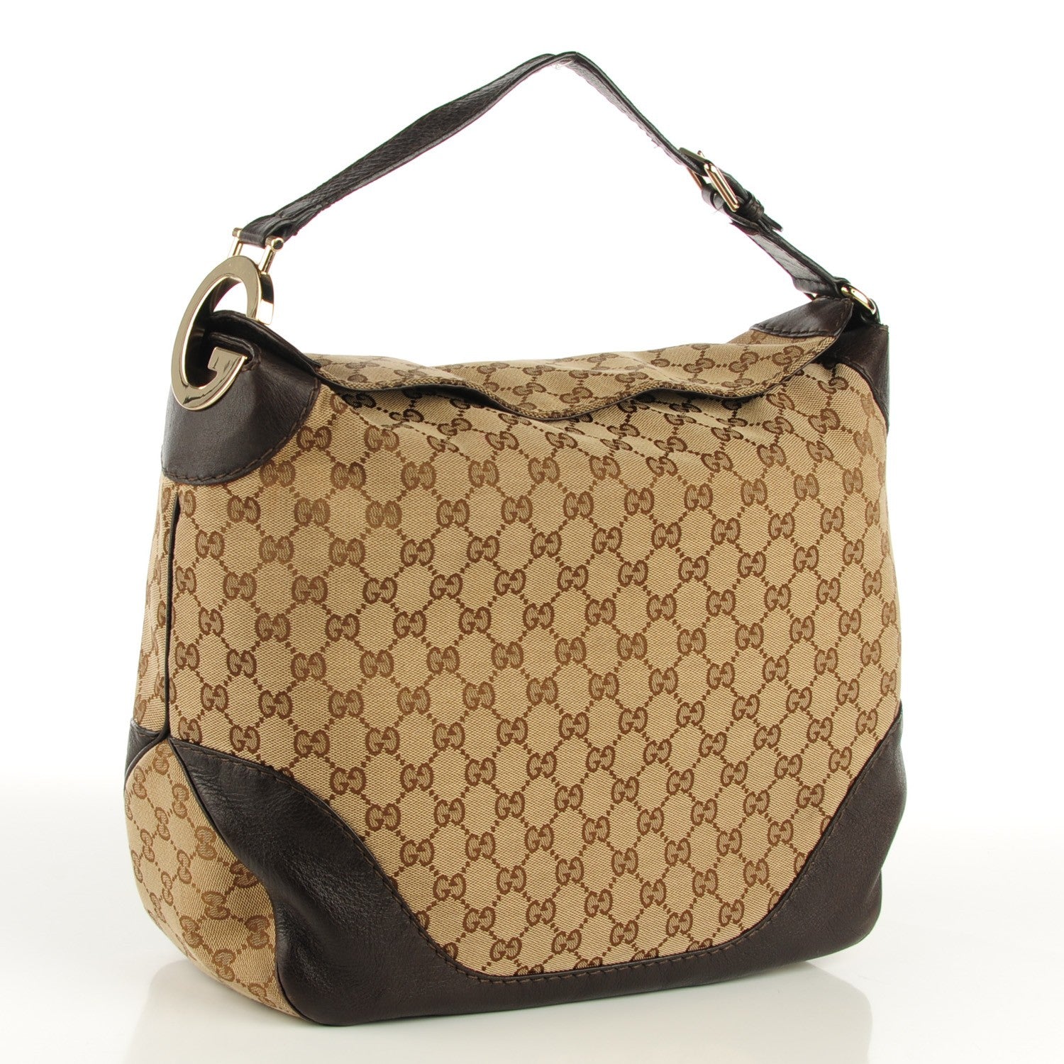 Gucci Monogram Charlotte Medium Hobo Brown 3 of 7