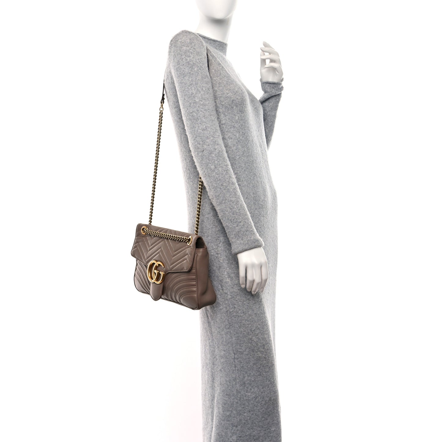 Calfskin Matelasse Medium GG Marmont Shoulder Bag Porcelain Rose