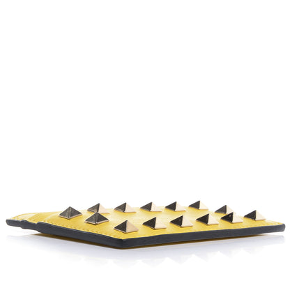Valentino Garavani Vitello Rockstud Card Holder Naples Yellow 5 of 17
