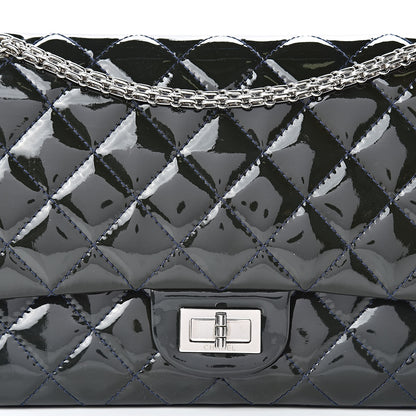 Chanel Patent Quilted 2.55 Reissue 227 Flap Dark Blue 8 of 14