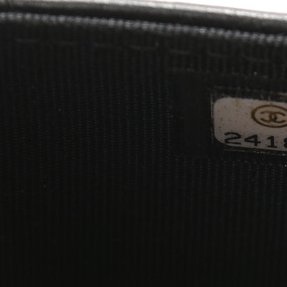 Chanel Crumpled Calfskin Quilted Wallet On Chain WOC So Black 8 of 12