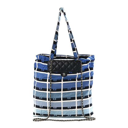 Chanel Caviar Fabric Quilted Foldable Tote With Chain Black Multicolor 1 of 19