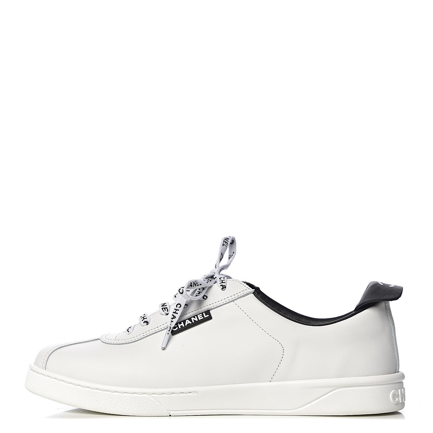 Chanel Calfskin Mens CC Sneakers 43 White 1 of 13