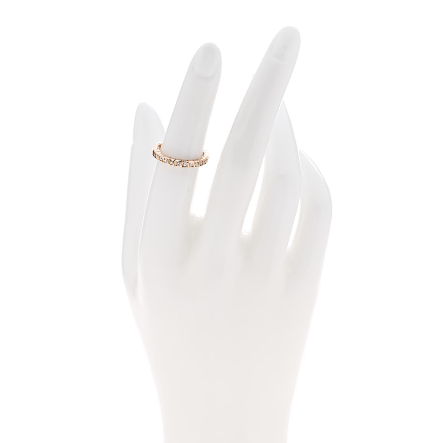 Chopard 18K Rose Gold Diamond Ice Cube Half Set Band Ring 50 5.25 2 of 6