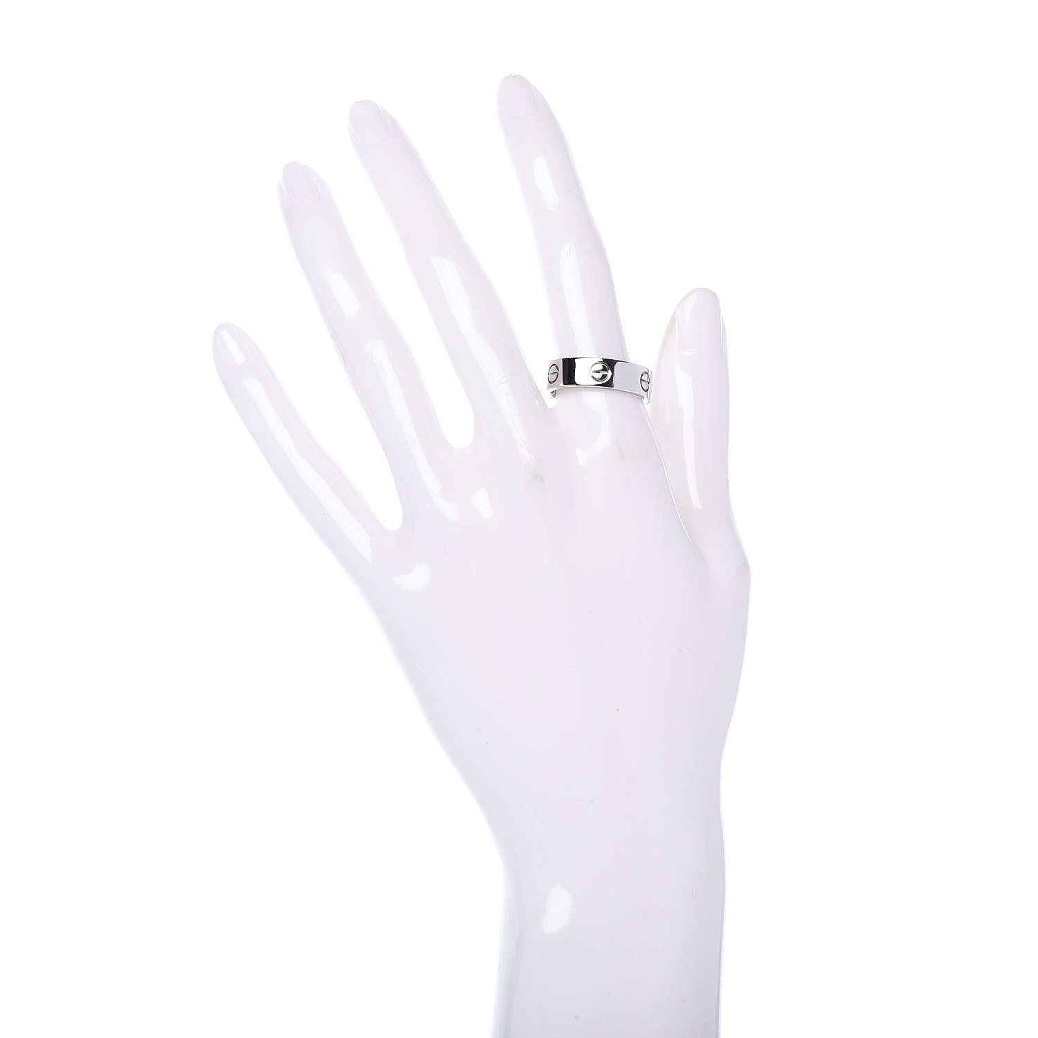 Cartier 18K White Gold 6mm LOVE Ring 58 8.25 2 of 5