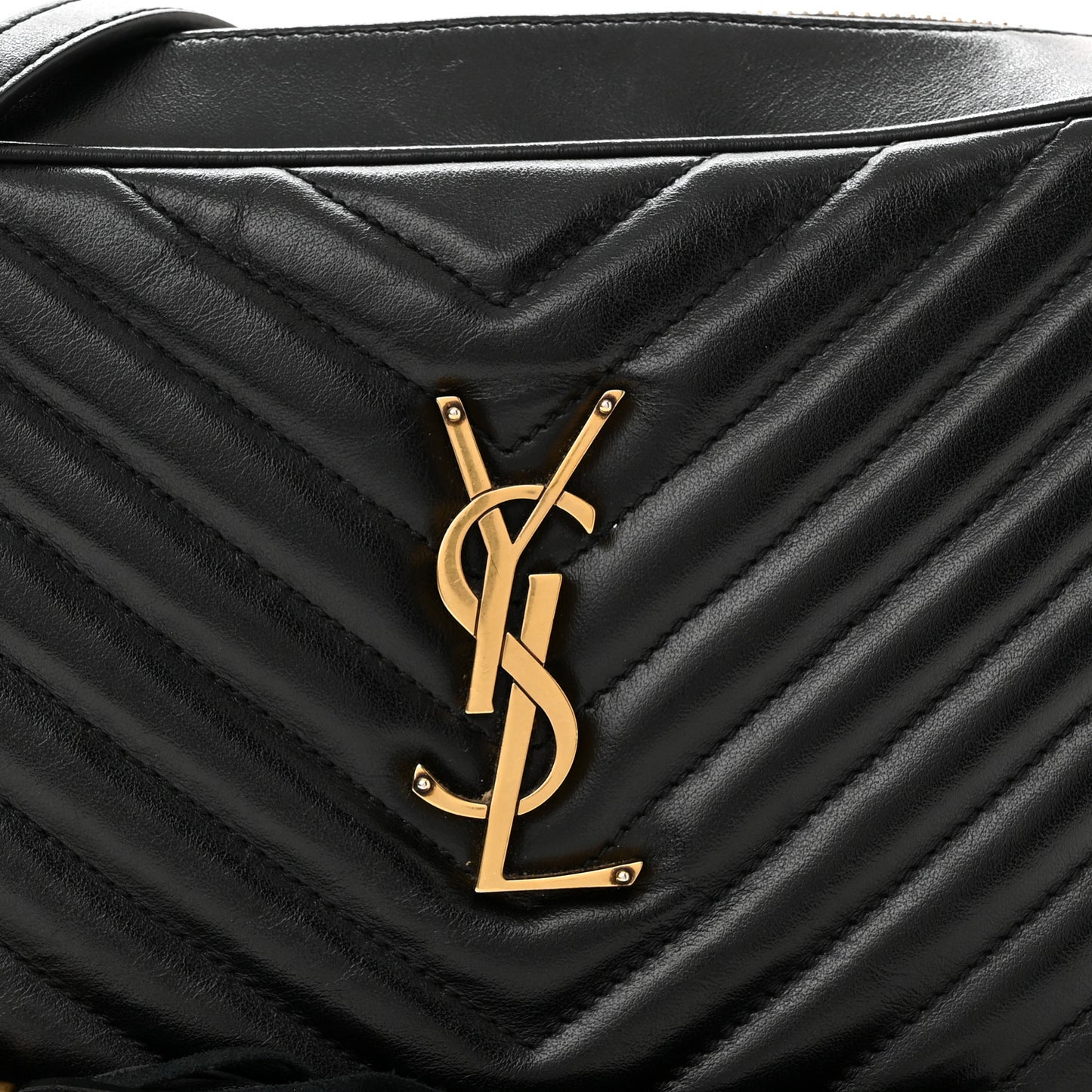 Calfskin Matelasse Monogram Lou Camera Bag Black