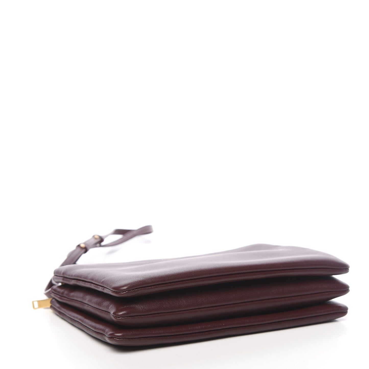 Lambskin Large Trio Crossbody Bag Burgundy