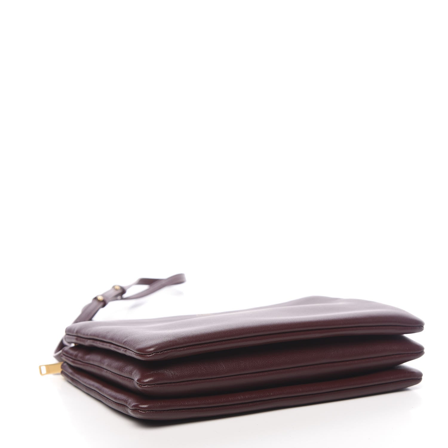 Celine Lambskin Large Trio Crossbody Bag Burgundy 4 of 13