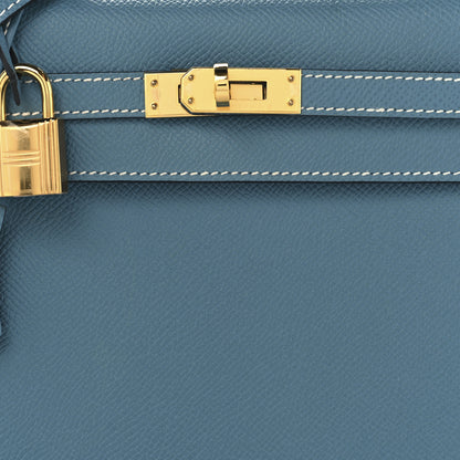 Hermes Epsom Kelly Sellier 25 New Blue Jean 8 of 11