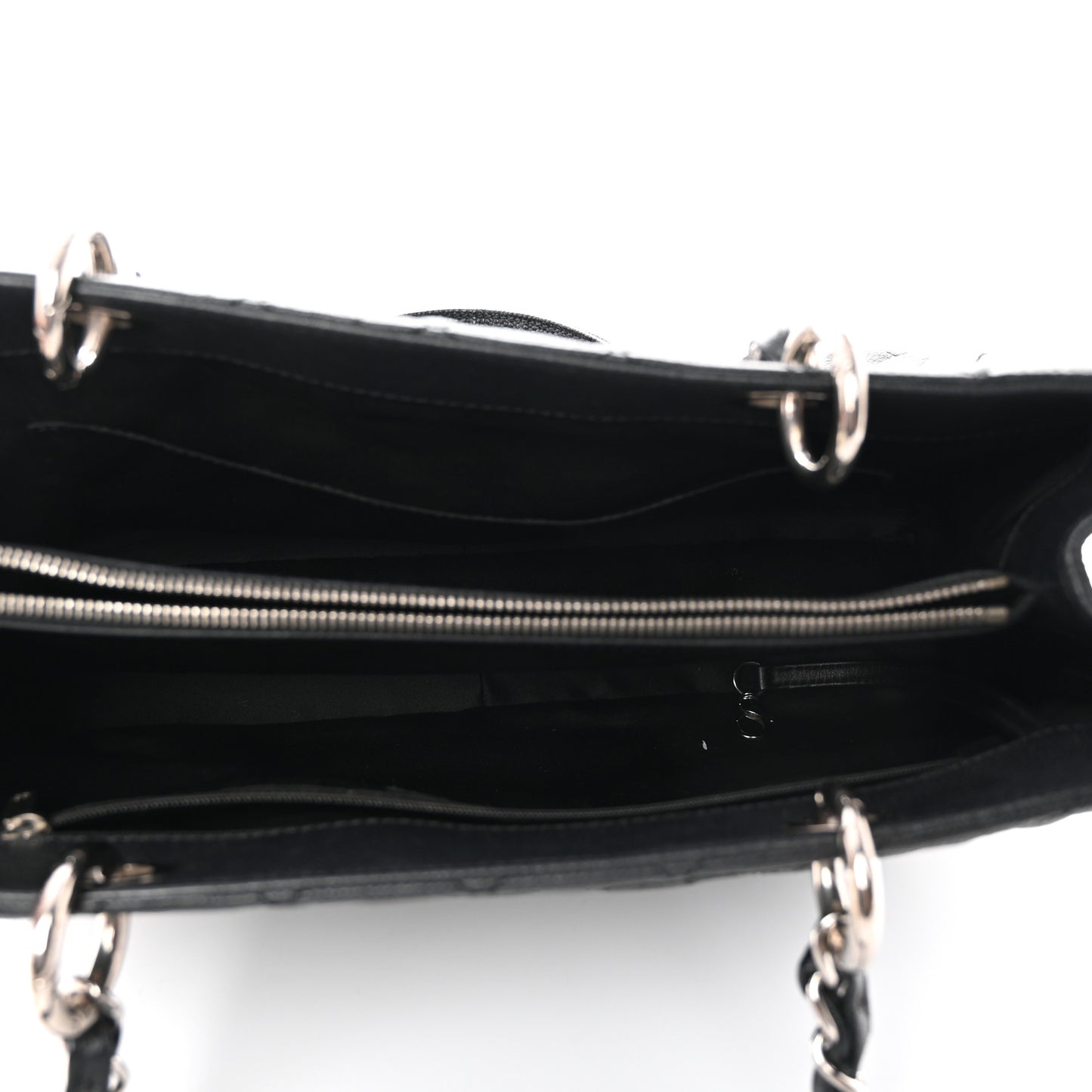 Caviar Quilted Grand Shopping Tote GST Black