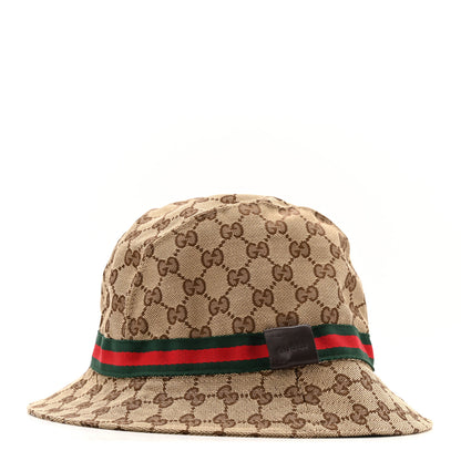 Gucci Monogram Web Bucket Hat XL Brown 4 of 9