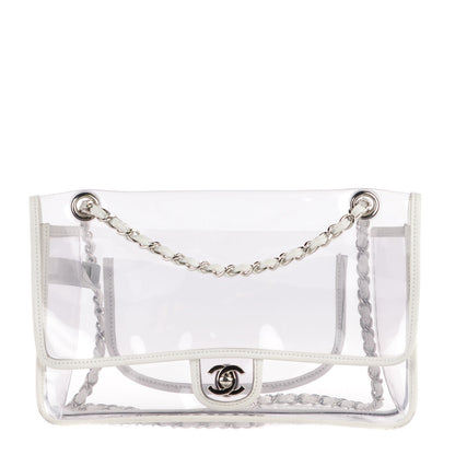 Chanel Vinyl Large Naked Flap White 1 of 7