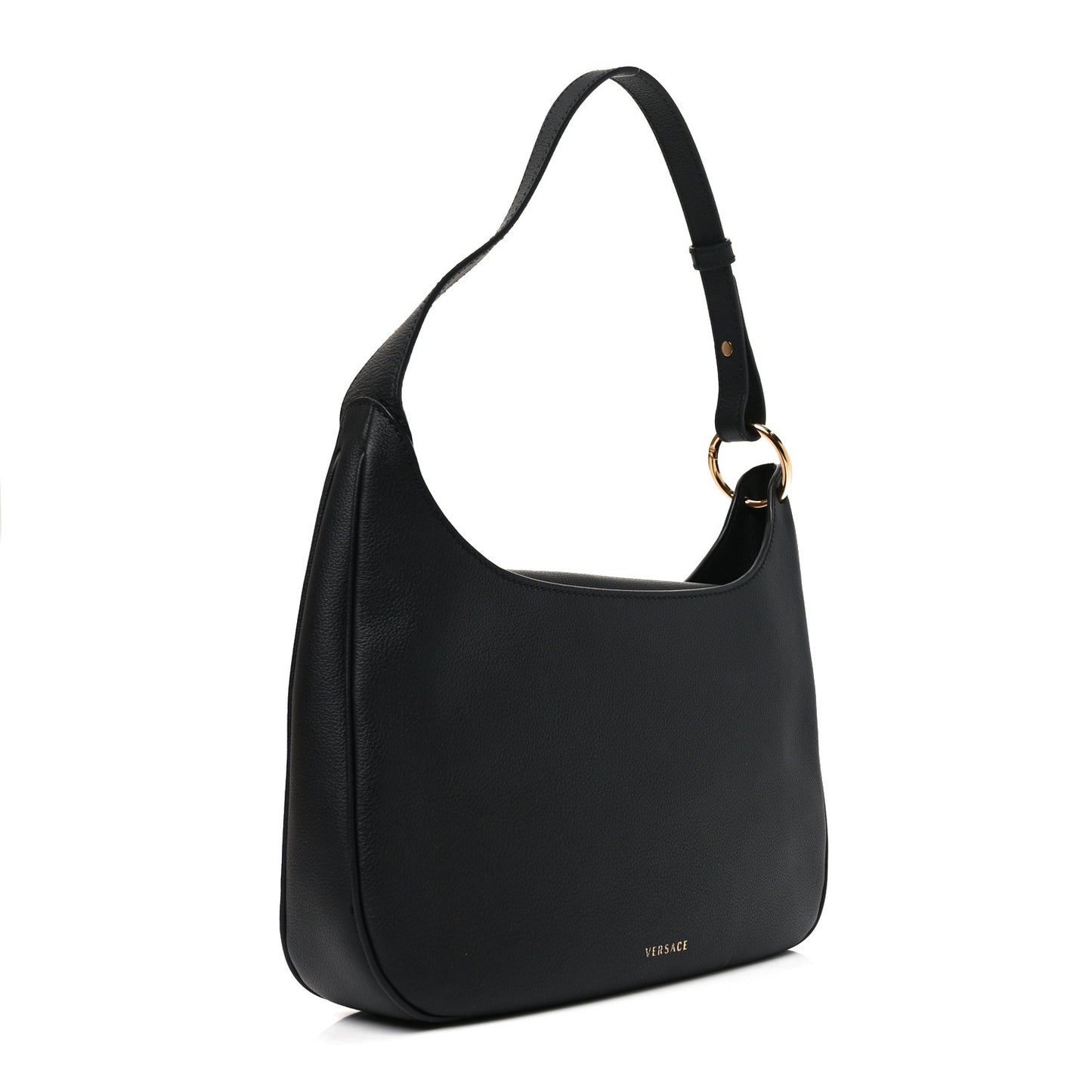 Calfskin La Medusa Medium Hobo Crossbody Black