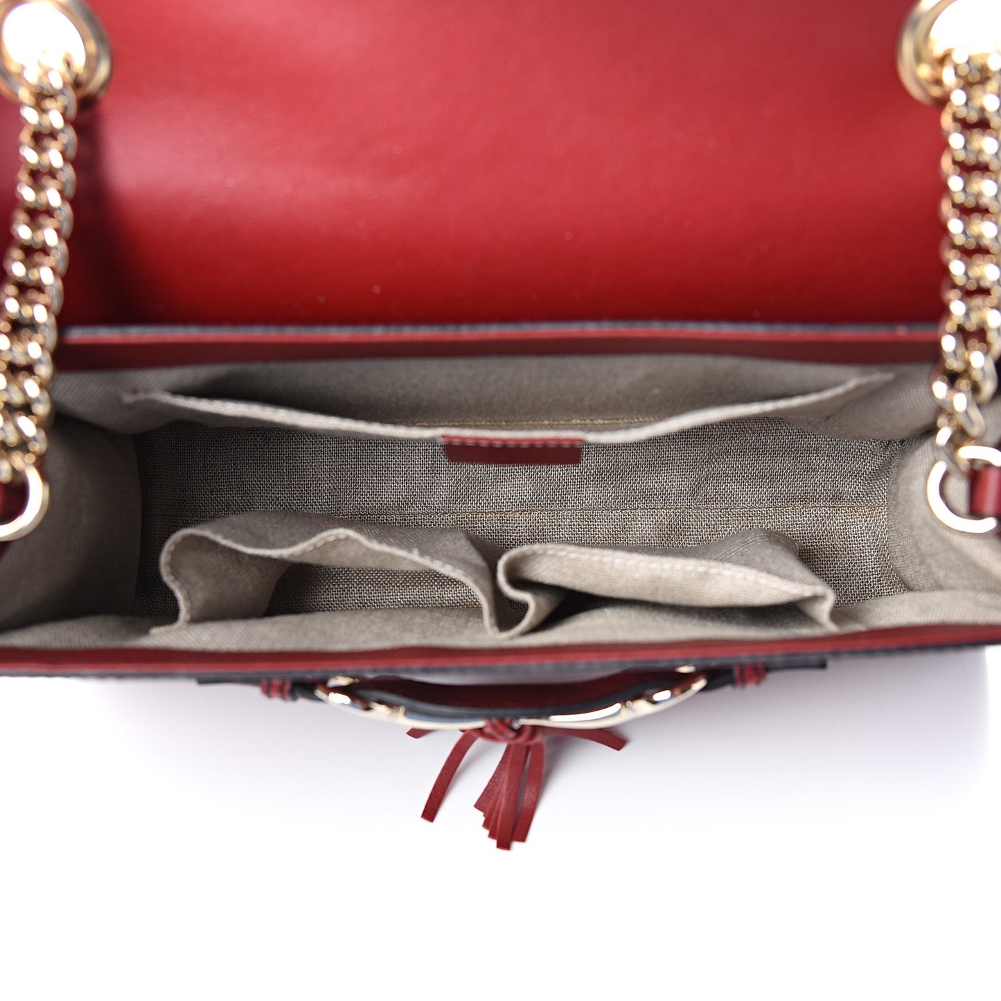 Microguccissima Medium Emily Chain Shoulder Bag Red