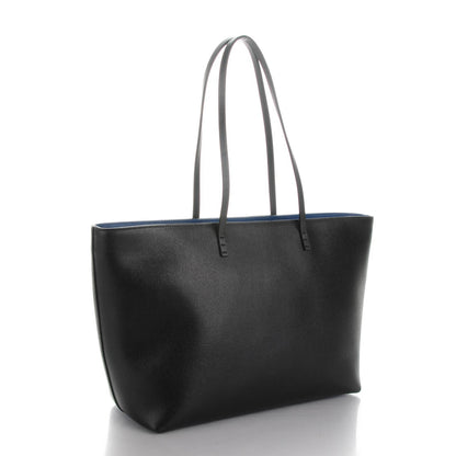 Fendi Vitello Elite Cuoio Monster Buggies Medium Roll Tote Black Multicolor Blue Cobalto 3 of 7