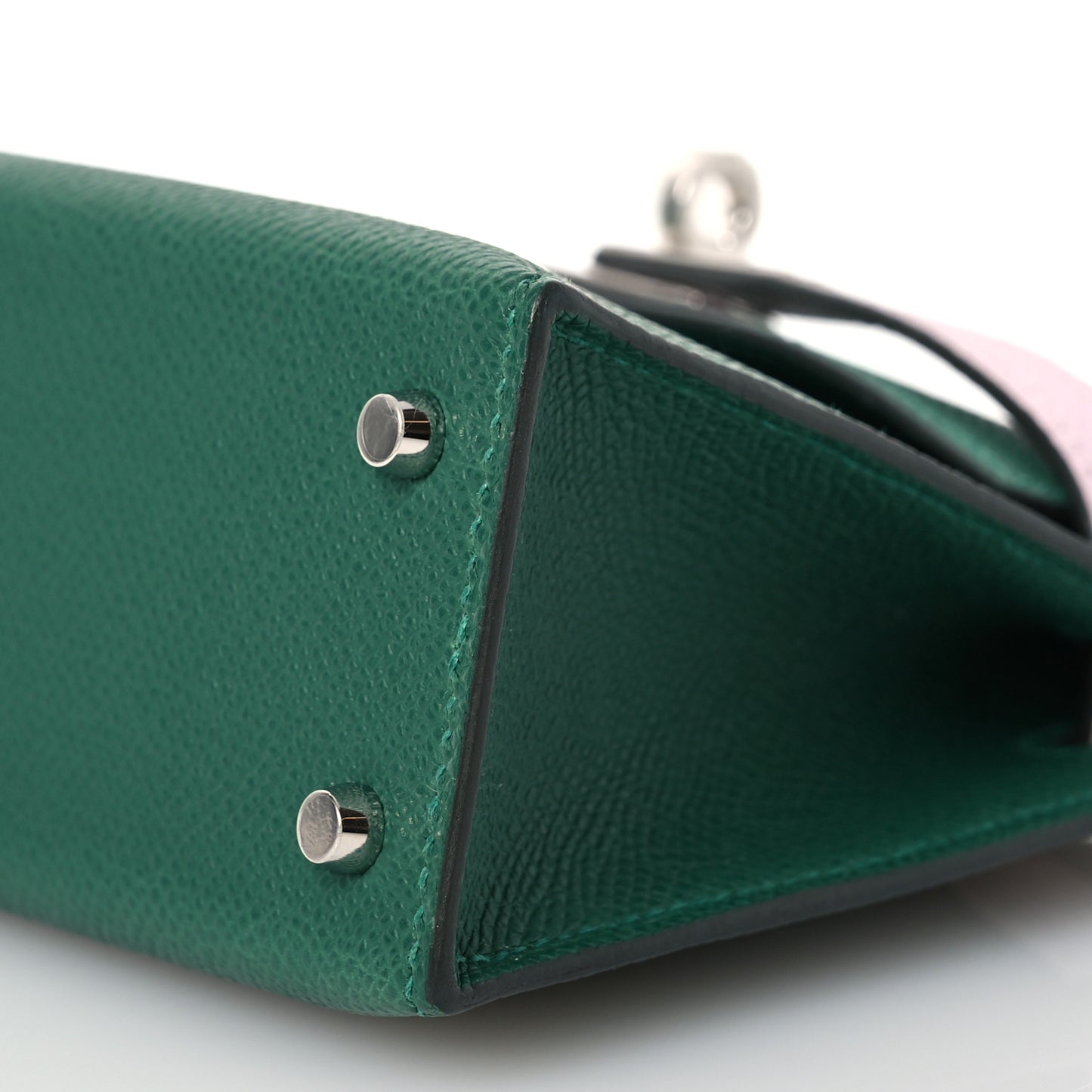 Epsom Tri-Color Mini Kelly Sellier 20 Vert Moyen Mauve Pale Ardoise