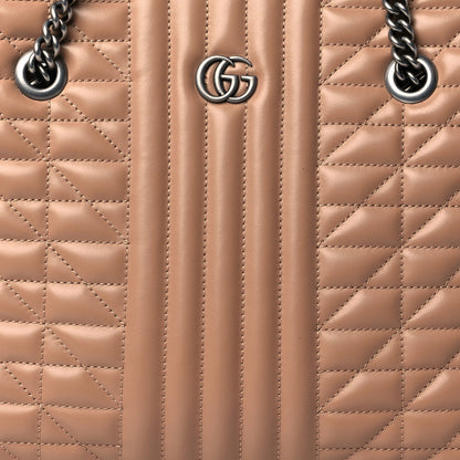 Gucci Calfskin Matelasse Aria Medium GG Marmont Shoulder Tote Camelia 8 of 10