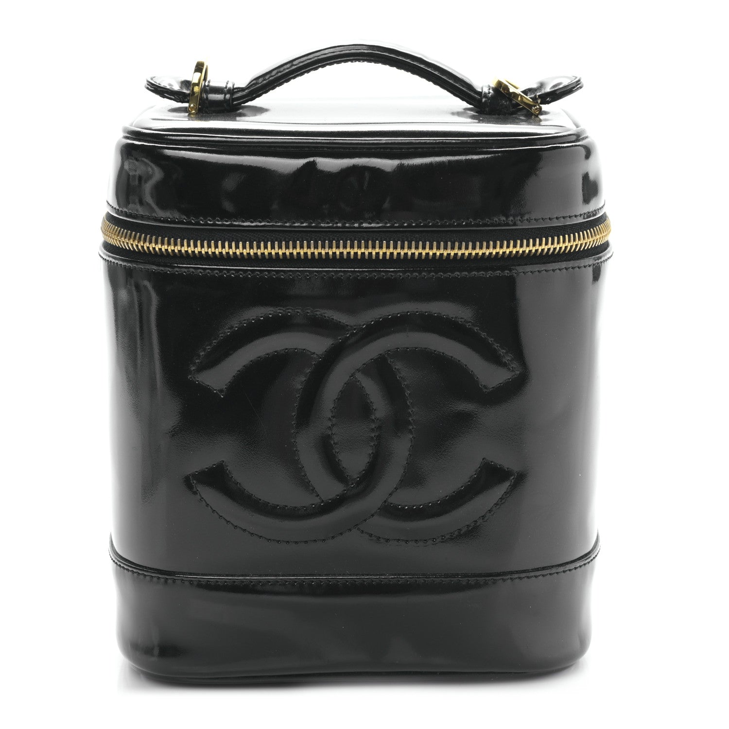 Chanel Patent Timeless Vanity Cosmetic Case Black 1 of 9
