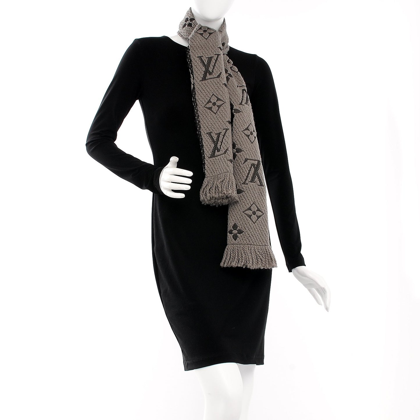 Wool Silk Logomania Scarf Verone