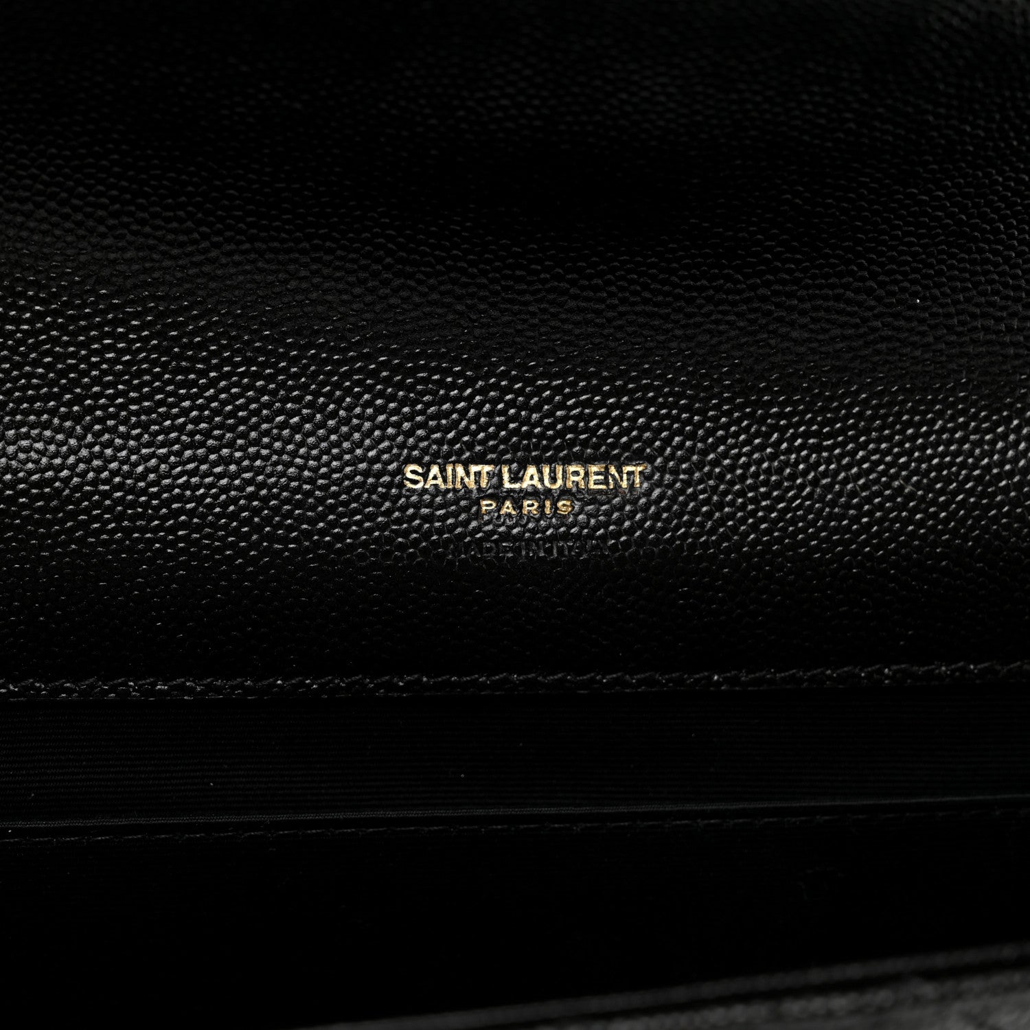 Saint Laurent Grain De Poudre Textured Mixed Matelasse Triquilt Monogram Clutch Black 6 of 7