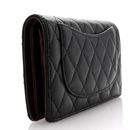 Chanel Caviar Quilted Yen Wallet Black 3 of 8