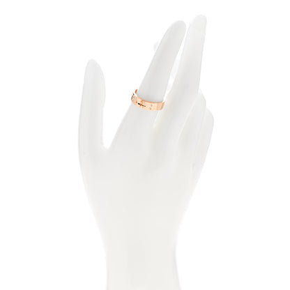 Hermes 18K Rose Gold Diamond PM Kelly Ring 55 7.25 2 of 5