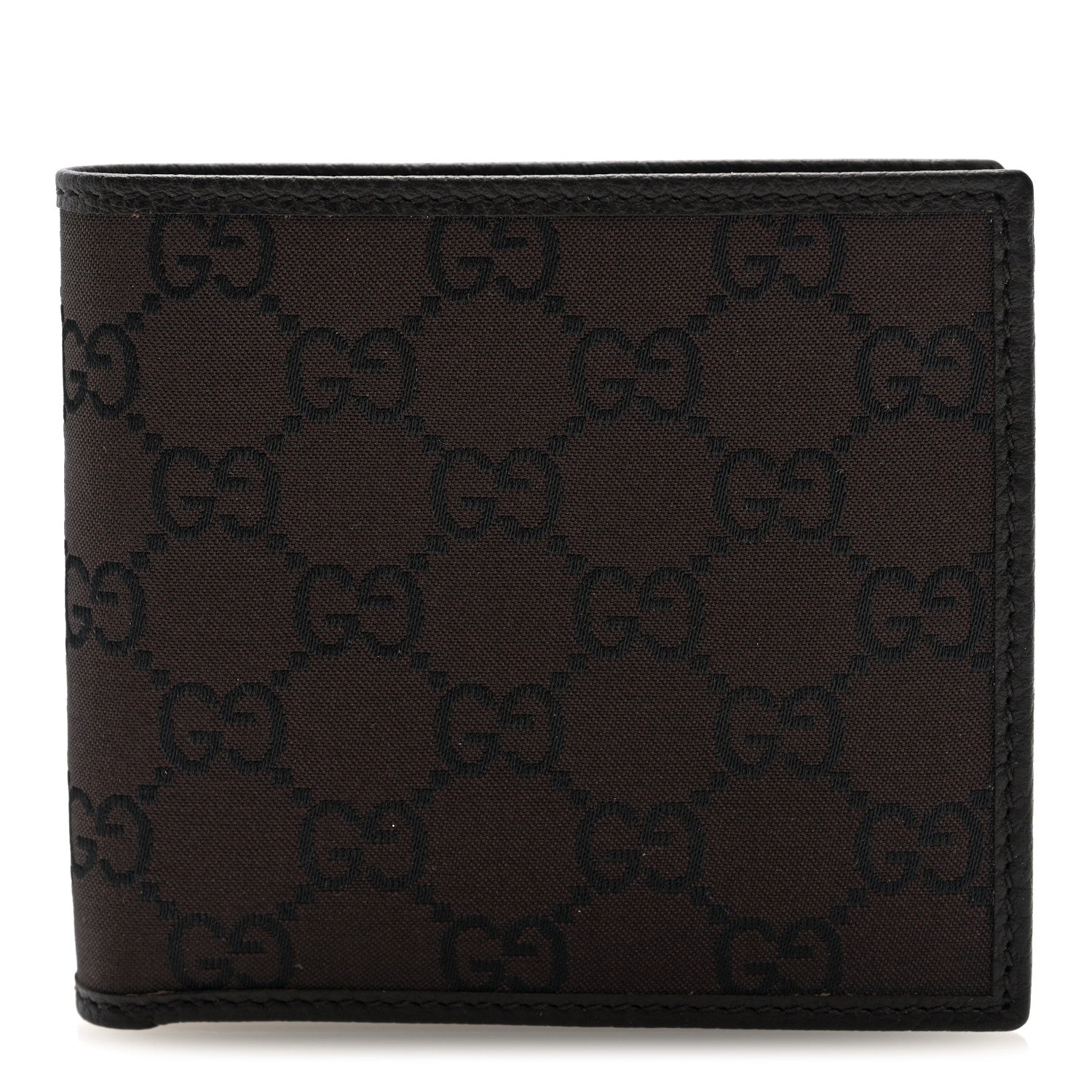 Gucci Monogram Bi-Fold Wallet Brown 1 of 7
