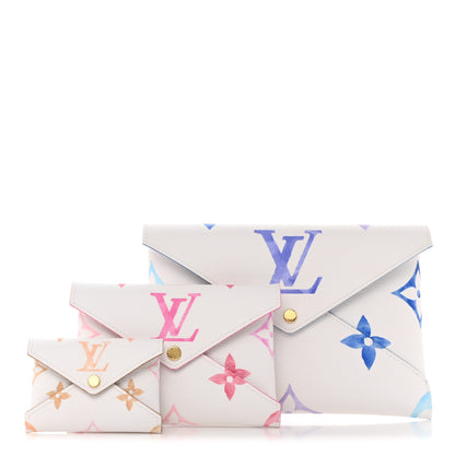 Louis Vuitton Monogram Giant By The Pool Kirigami Pochette Set Blue Rose Beige 1 of 11