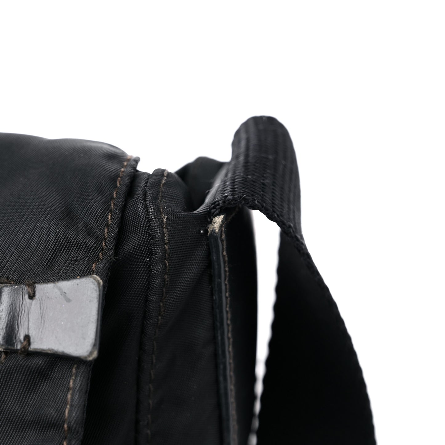 Tessuto Nylon Saffiano Small Vela Messenger Black