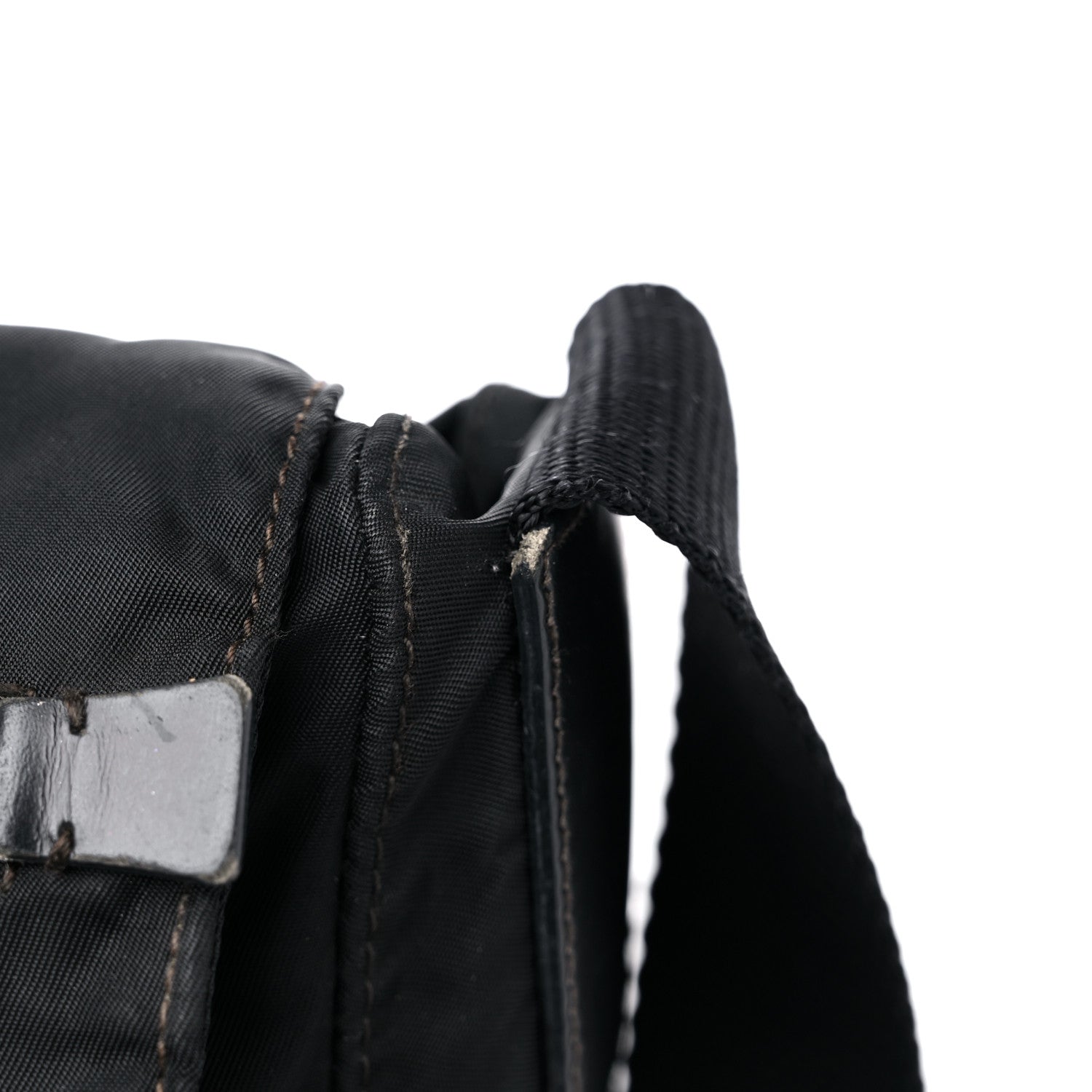 Prada Tessuto Nylon Saffiano Small Vela Messenger Black 15 of 16