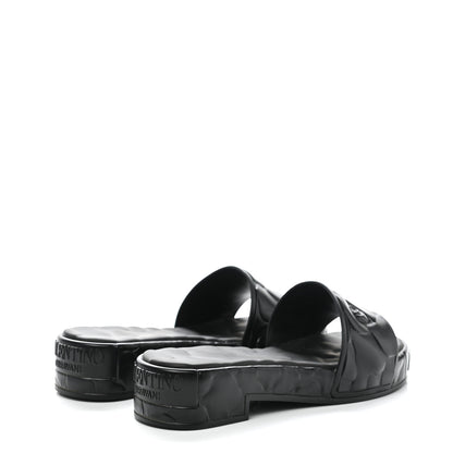 Valentino Garavani Rubber Atelier 03 Rose Edition 25/40mm Platform Slide Sandals 36 Black 4 of 8