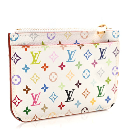 Louis Vuitton Monogram Multicolor Key Pouch White Litchi 3 of 6