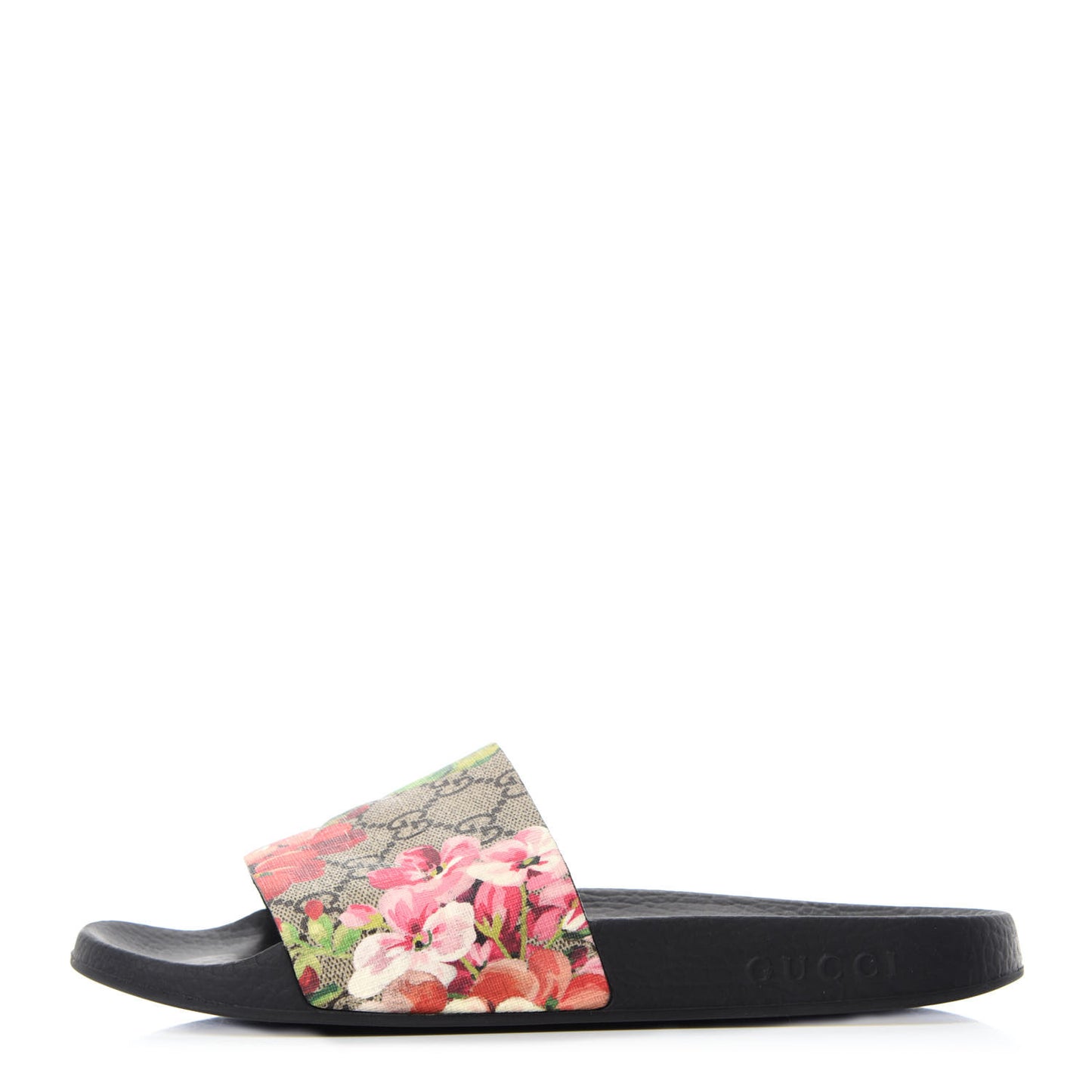 GG Supreme Monogram Blooms Slide Sandals 39 Beige Multicolor