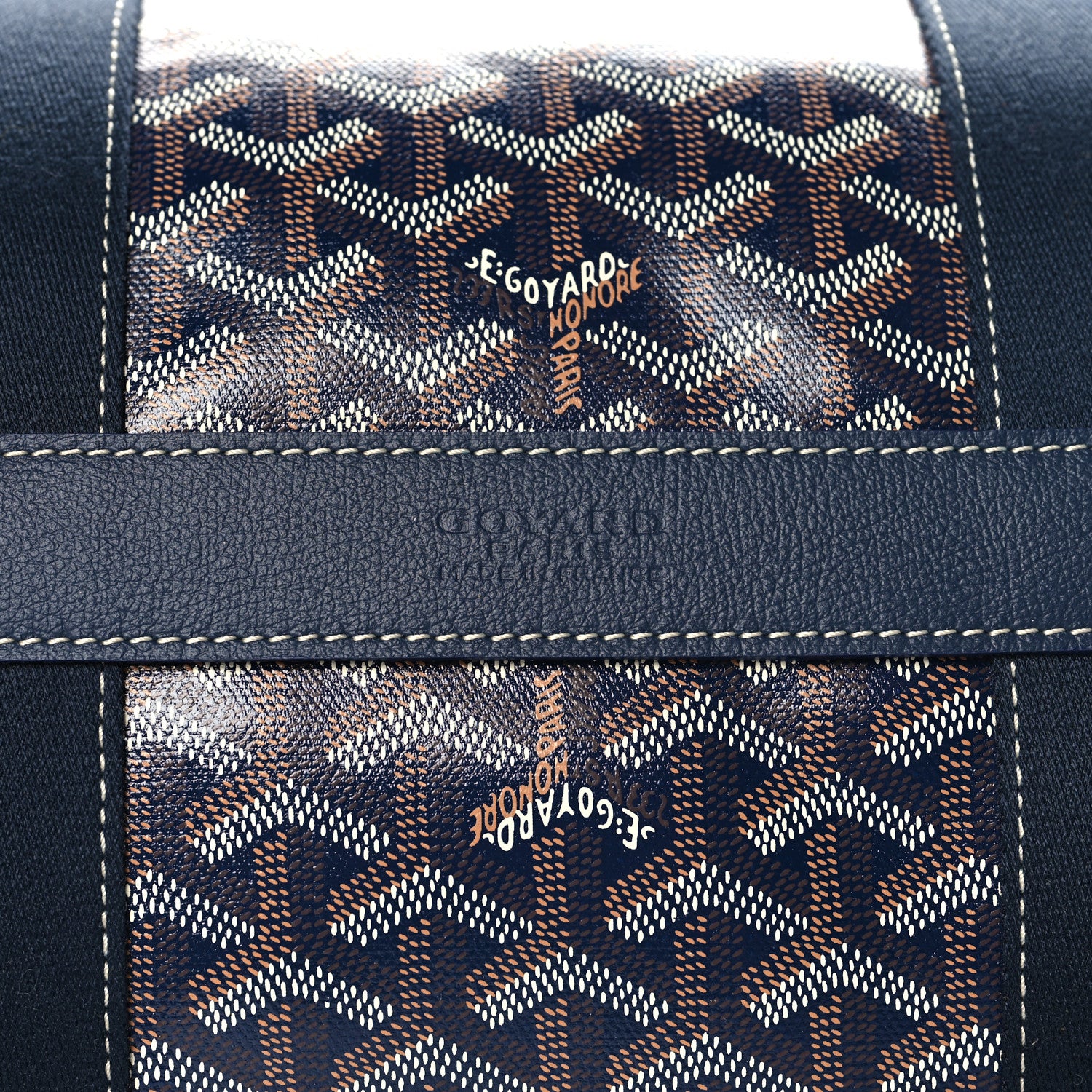 Goyard Goyardine Barrel 40 Sports Bag Navy 6 of 9