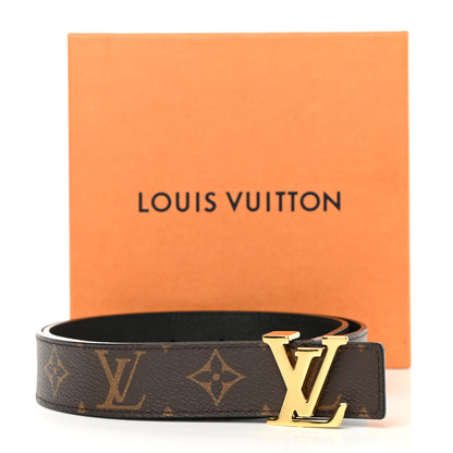 Louis Vuitton Monogram Calfskin 40mm LV Initiales Reversible Belt 97 30 Brown 5 of 5