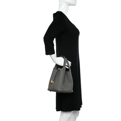 Hermes Taurillon Clemence Picotin Lock 18 PM Gris Meyer 2 of 10