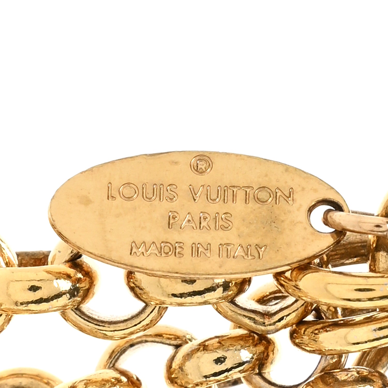 Louis Vuitton Damier Cubes Bag Charm Key Holder Gold 5 of 6