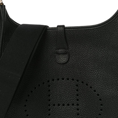 Hermes Taurillon Clemence Evelyne III PM Black 7 of 10