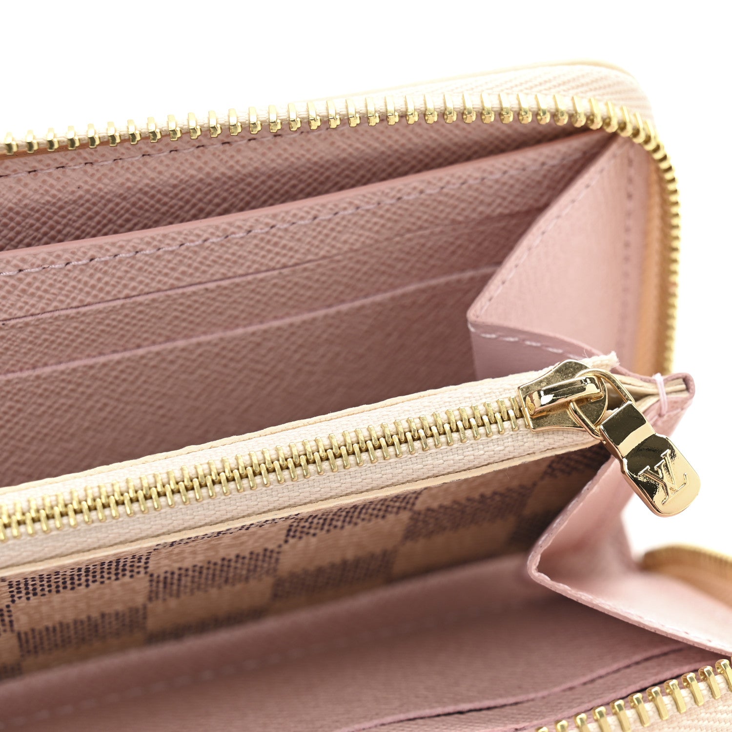 Louis Vuitton Damier Azur Clemence Wallet Rose Ballerine 7 of 8