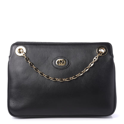 Gucci Azalea Calfskin Small Marina Open Top Chain Shoulder Bag Black 1 of 10