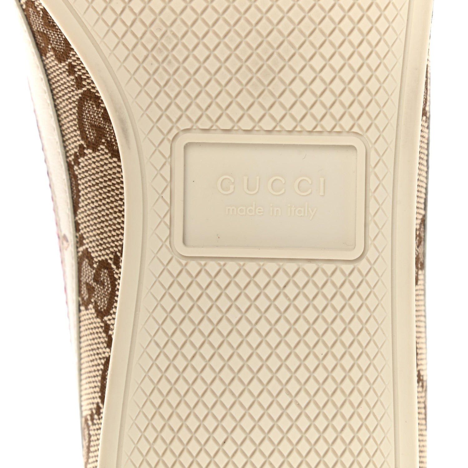 Gucci Suede Monogram Web Womens Falacer Sneakers 37 Nocciola Beige Mystic White Hibiscus Red 6 of 10