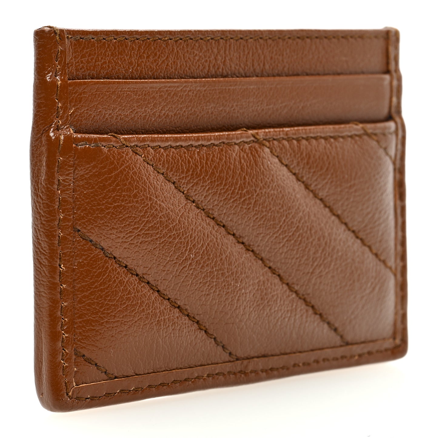 Azalea Calfskin Matelasse Diagonal GG Marmont Card Holder Cuir