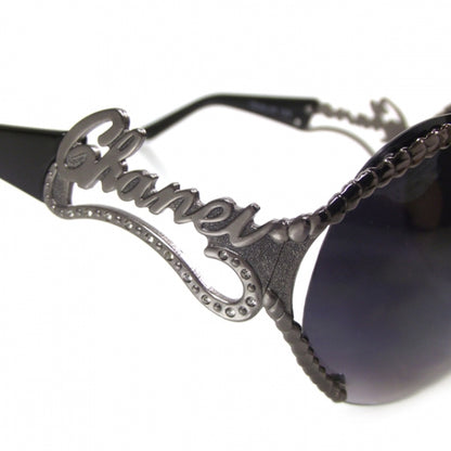 Chanel Crystal Script Sunglasses TDJ9308 Black 4 of 7