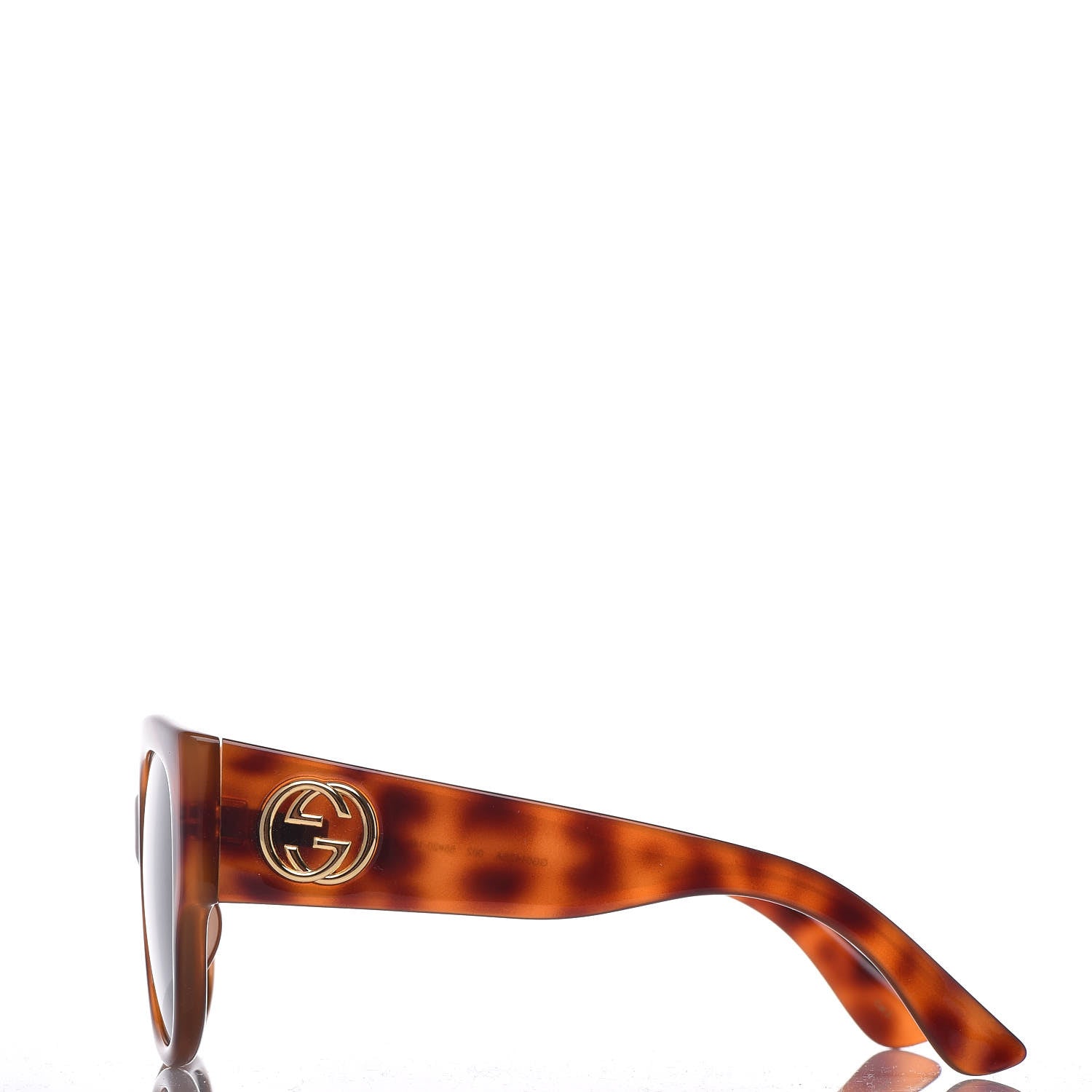 Gucci Acetate Square Frame Sunglasses GG0142SA Tortoise 3 of 7