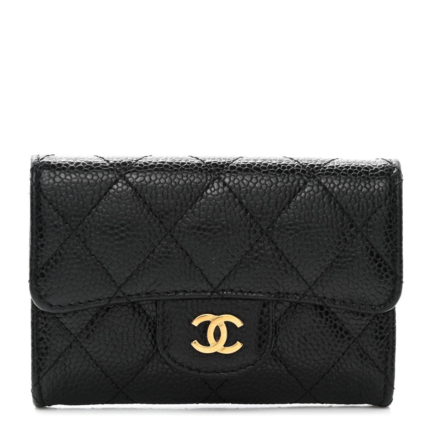 Chanel Caviar Quilted Flap Card Holder Black 1 of 9