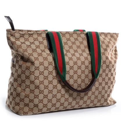 Gucci Monogram Web Large Diaper Tote Brown 4 of 9