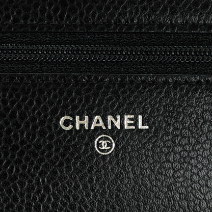 Chanel Caviar Quilted Wallet On Chain WOC Black 6 of 7