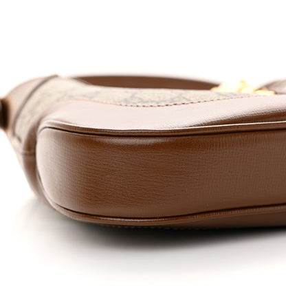 Gucci GG Supreme Monogram Azalea Calfskin Web Small Jackie 1961 Hobo Beige Ebony Brown Sugar 9 of 13