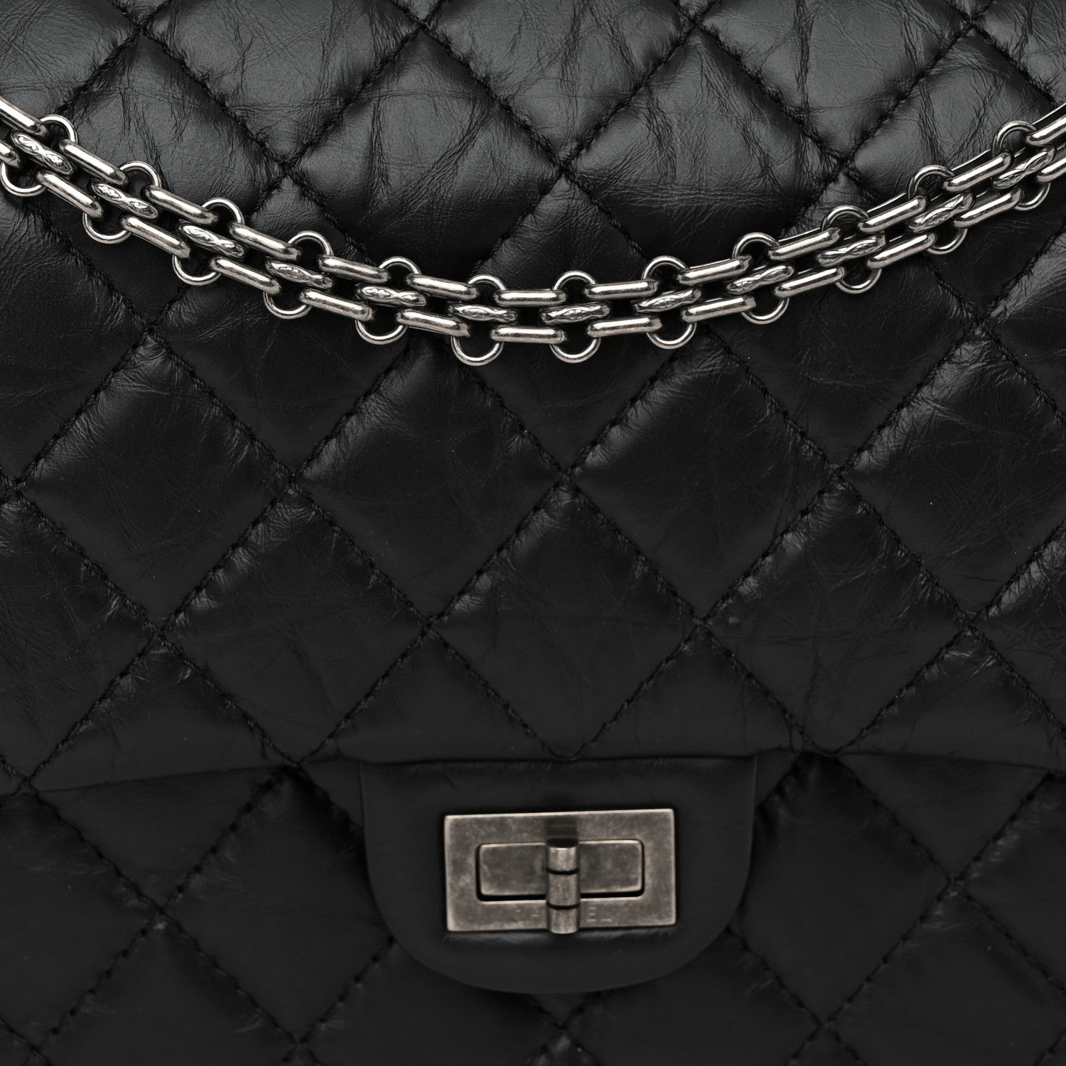 Chanel Aged Calfskin Quilted 2.55 Reissue 226 Flap Black 8 of 12